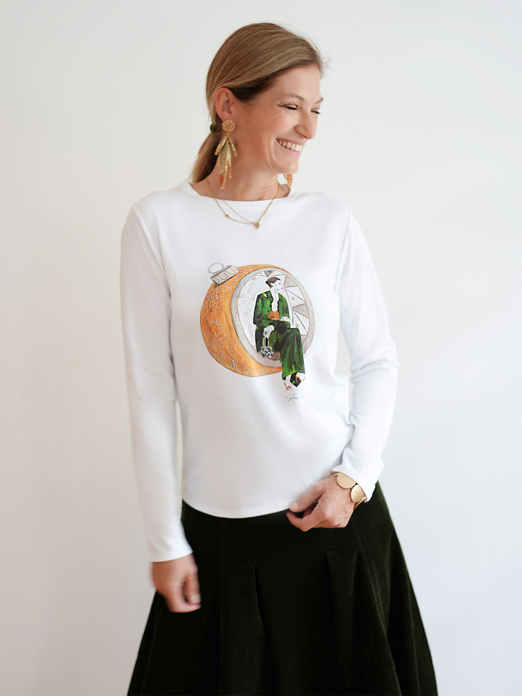 Langarmshirt Merry Green