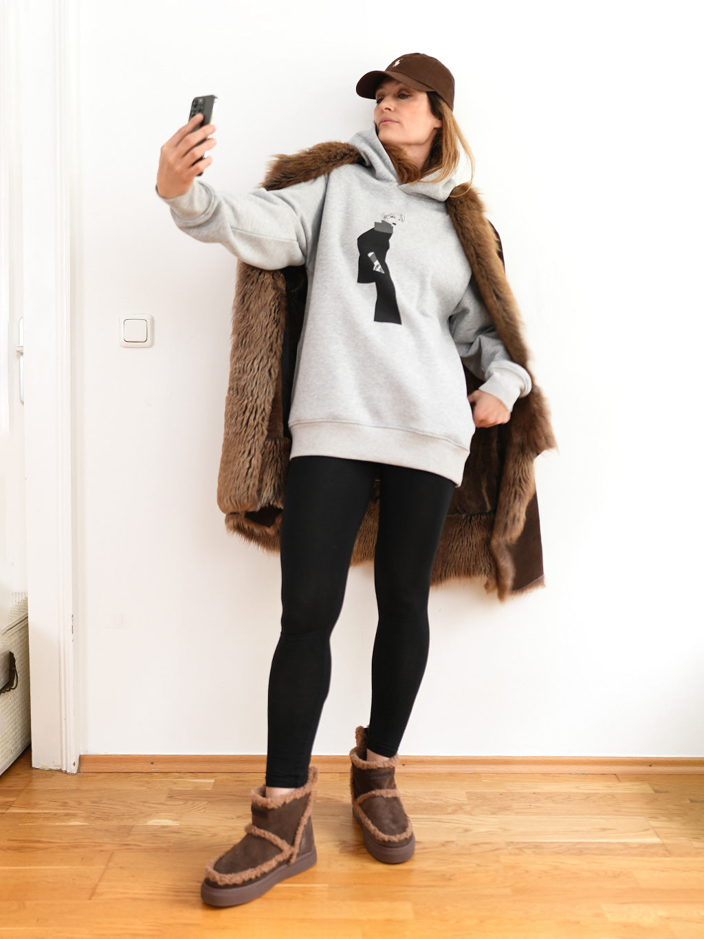 Hoodie Elegance Grau Melange