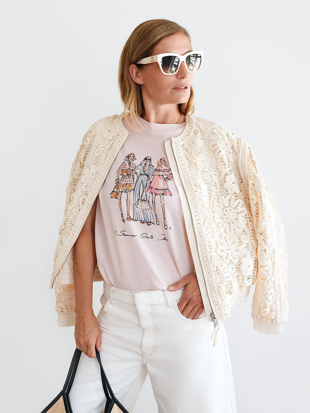 Cap Sleeve T-Shirt Summer Girls Club Pink Marshmallow