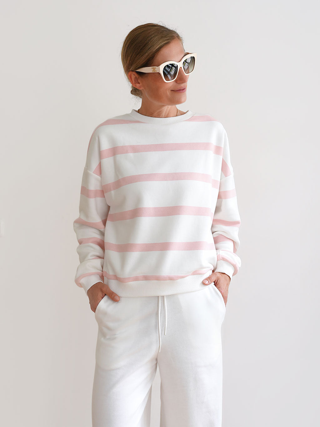 Sweater Stripes Love Rose
