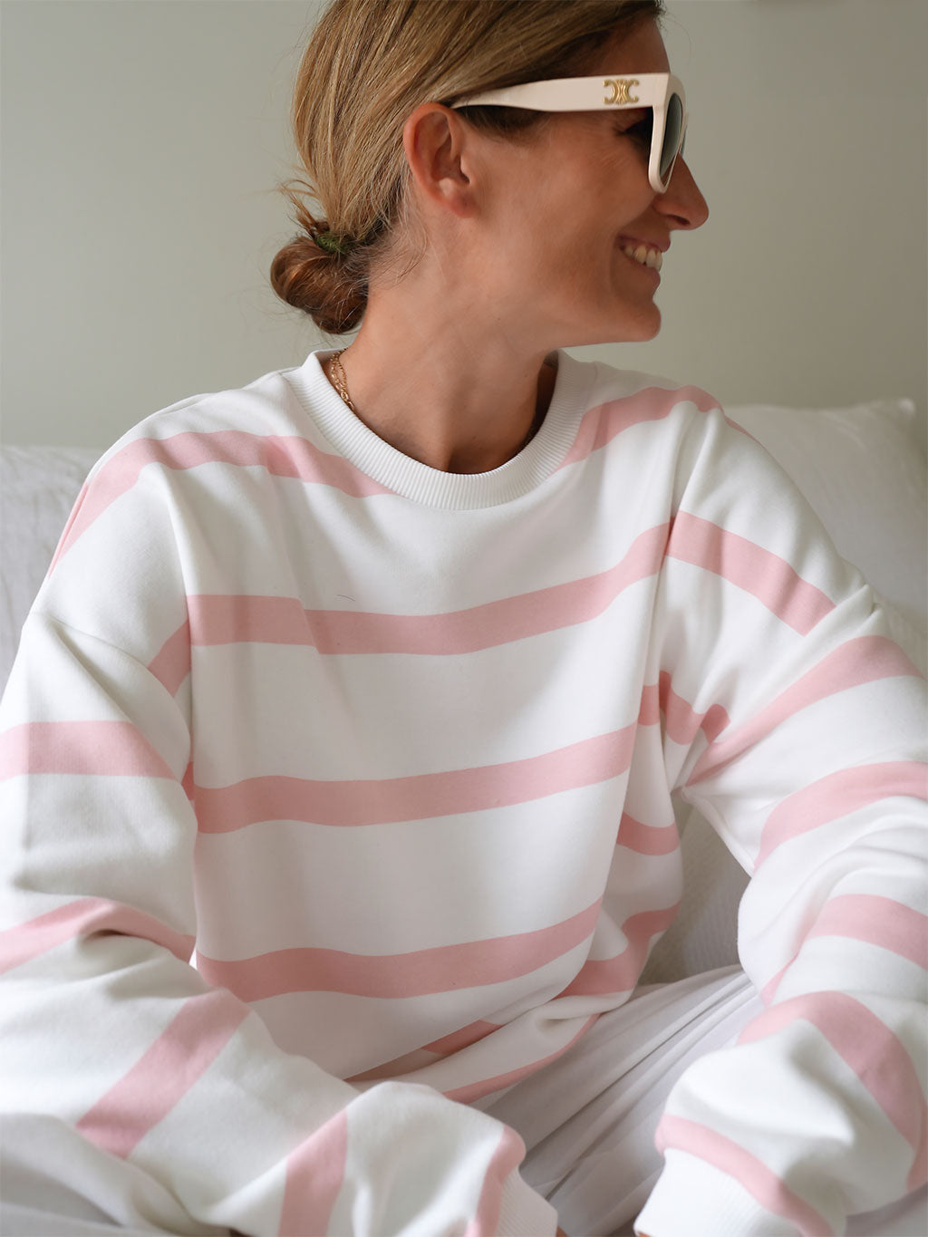 Sweater Stripes Love Rose
