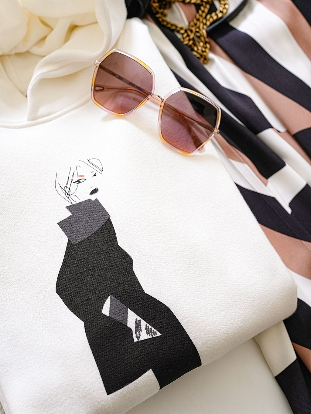 Hoodie Elegance Ecru