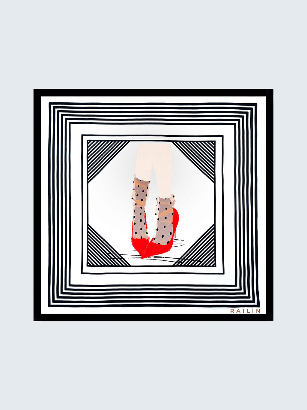 Silk Scarf Dot Socks